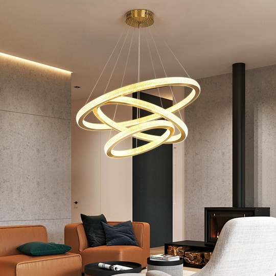 Люстра подвесная, медь, ПММА, GUS 80*60*40 металл, LED.