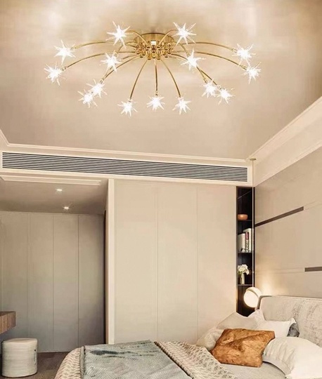 Люстра золотая Altreve, металл, стекло, 70*18 см, G4