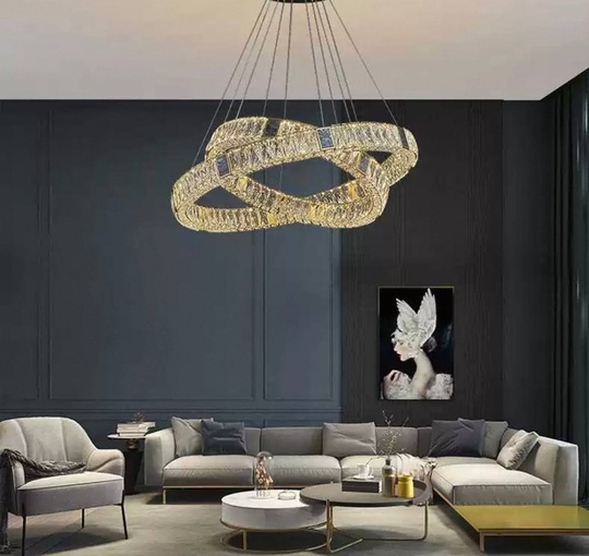 Люстра подвесная CAGLA 90*150 бронза, кристалл, металл, LED.