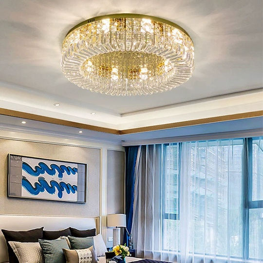 Люстра подвесная, золотой, кристалл, SOPHISTICATED 50*18, металл, LED.