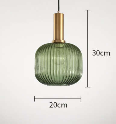 Зеленый подвесной светильник с зеленым плафоном