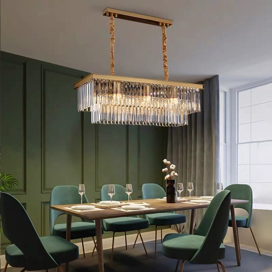 Люстра подвесная, золотой, кристалл, GINA 100*28, металл, E14.