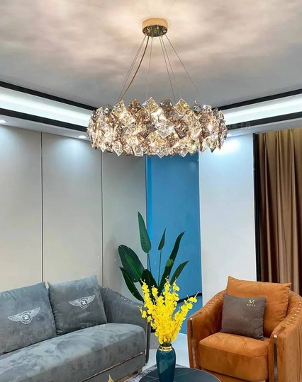 Люстра BANY 100*20 золото, стекло, металл, Е14.