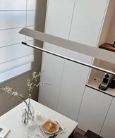 Люстра черная, белая Elystrin, металл, 99*13 см, светодиодная, LED