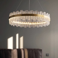 Люстра подвесная, медный, хрусталь, FASHIONABLE 80*16, металл, LED.