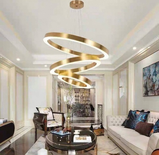 Люстра подвесная, медь, ПММА, IRON 40*60*80 металл, LED.