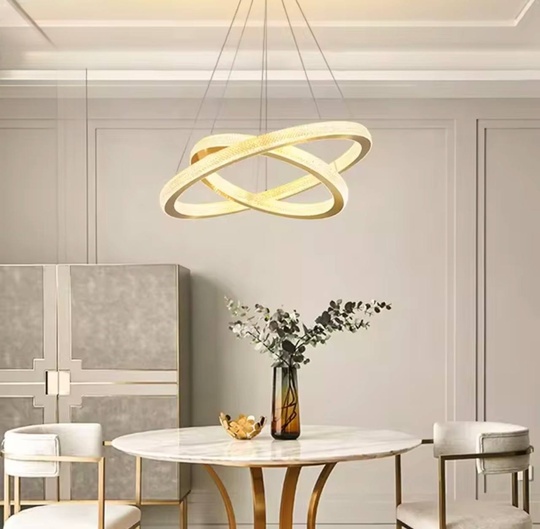 Люстра подвесная, медь, ПММА, OLAF 60*80 металл, LED.