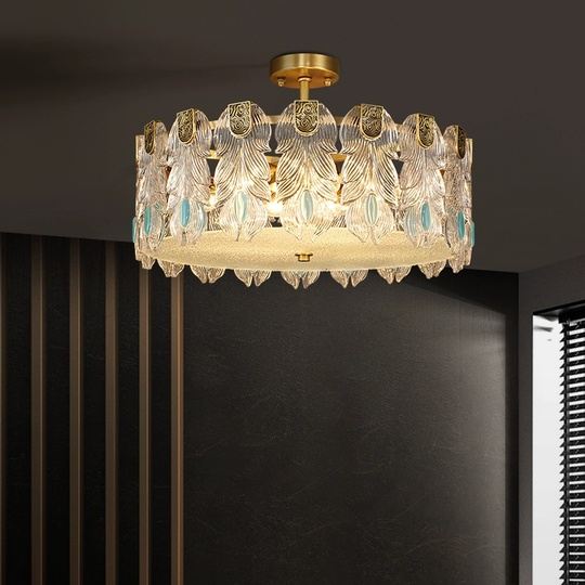 Потолочный светильник, золото, стекло, ARIELLE 45*23 металл, LED.