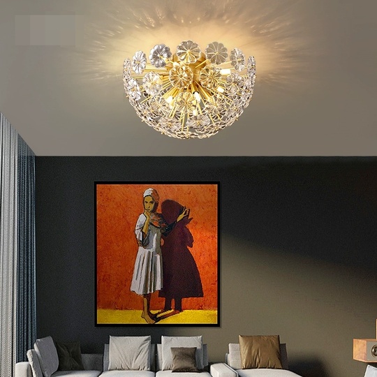 Люстра подвесная, медь, стекло, GUNER 35*25, металл, Е14.