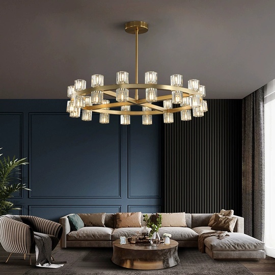 Люстра подвесная, медь, стекло, DINCAY 60*45, металл, G4.