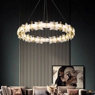 Светильник подвесной медный Elymbriah, металл, трос 100 см, 80*13 см,  LED