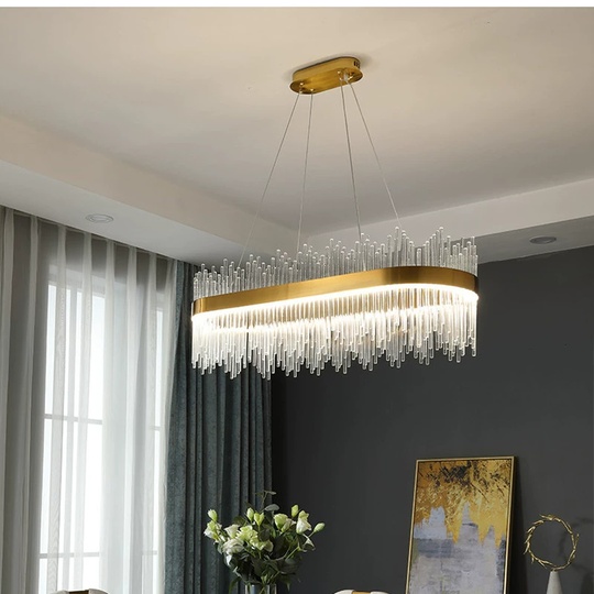 Люстра подвесная, медная, стекло, DILEK 80*26, металл, LED.