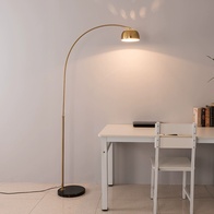 Торшер, бронза, черный, Kink 150*100, светодиодный, Е27, металл, мрамор