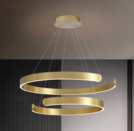 Люстра подвесная, медь, ПММА, STELLA 80*100 металл, LED.