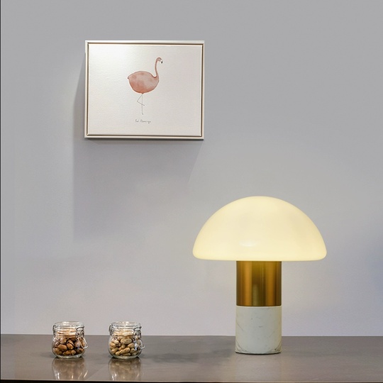 Настольная лампа WING 30*34,  белый, мрамор