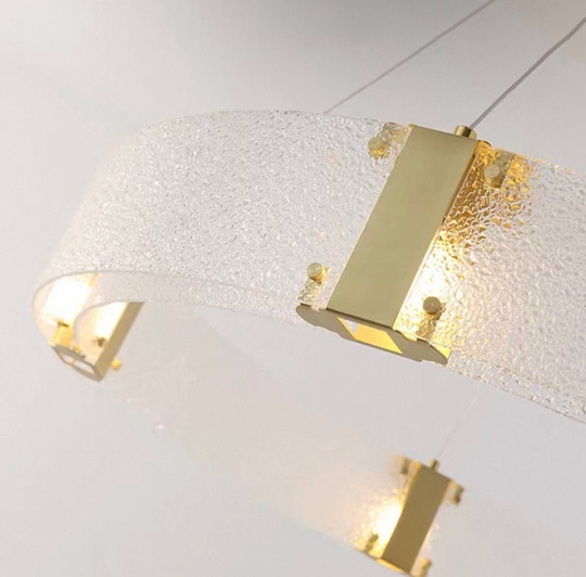 Люстра подвесная, золото, стекло, CHAIM 40*10, металл, LED