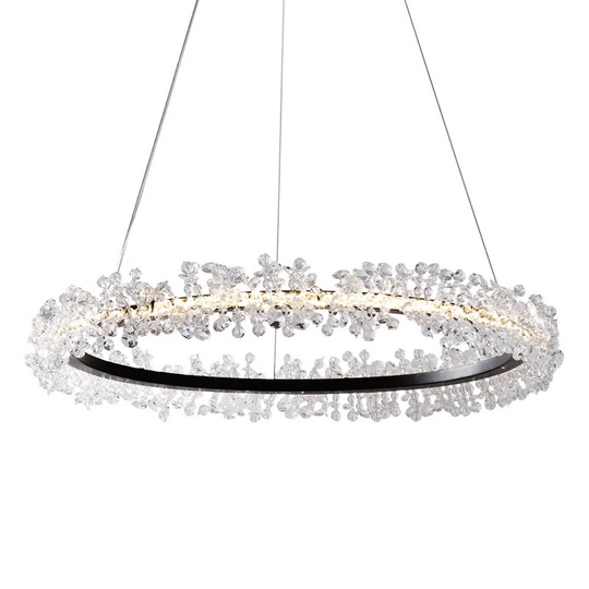 Люстра подвесная, черный, кристалл, WISE 40*120, металл, LED.