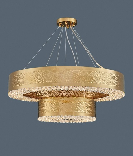 Светильник подвесной золотой Orriva, металл, трос 65 см, 100*45 см, Е14