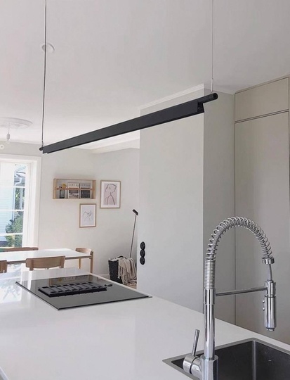 Люстра черная Vantor, металл, 160*200 см, светодиодная, led