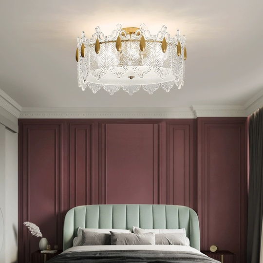 Люстра подвесная, медный, стекло, FRIENDSHIP 50*23, металл, E14.