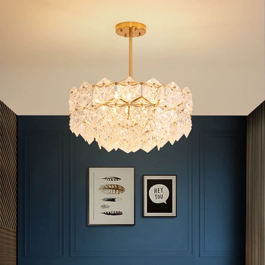 Люстра подвесная, медь, стекло, AZER 80*35, металл, Е14.