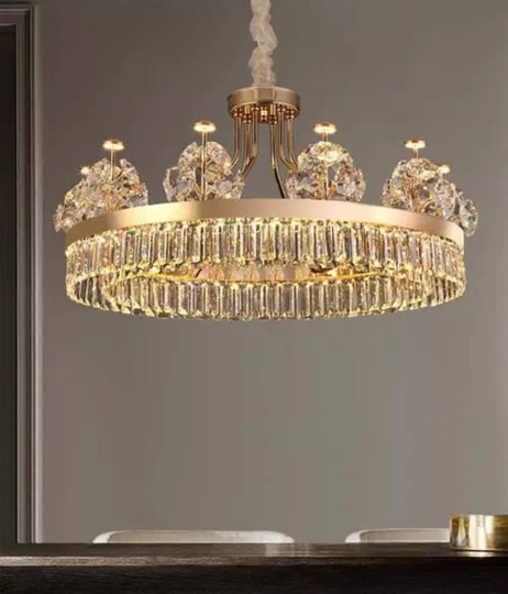 Подвесной светильник OSMAN 50*35, золотой, кристалл, металл,  LED.