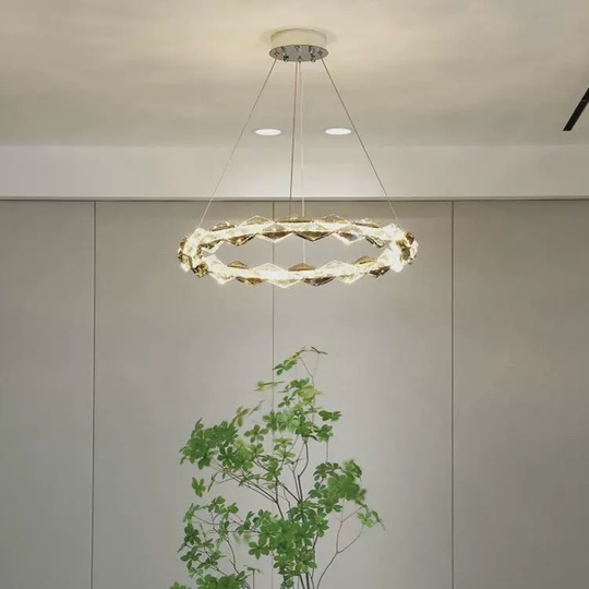 Люстра подвесная, медный, кристалл, AYSE 40*60, металл, LED.