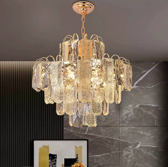 Люстра подвесная AKGUL 80*57 золото, стекло, металл, Е14.