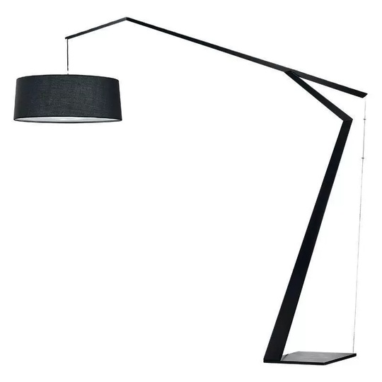 Торшер, черный, Lumens 200*200, светодиодный, E27, металл, ткань