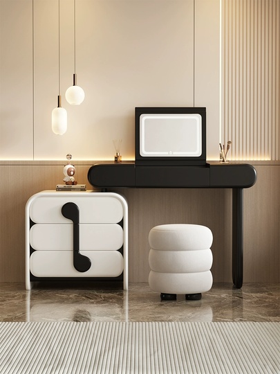 Туалетный столик с зеркалом, темно коричневый Elantrix, 100*75*40 см, дерево