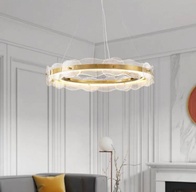 Светильник подвесной бронзовый Elviku, металл, трос 150 см, 50*13 см, LED