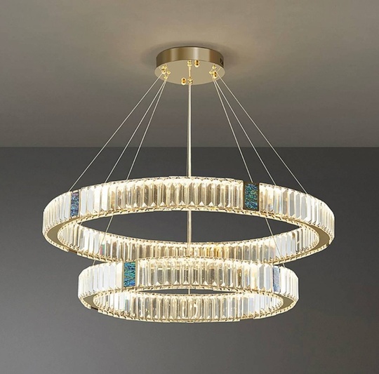 Люстра подвесная CAGDAS 100*150 бронза, кристалл, металл, LED.