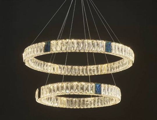 Люстра подвесная CAGDAS 120*150 бронза, кристалл, металл, LED.