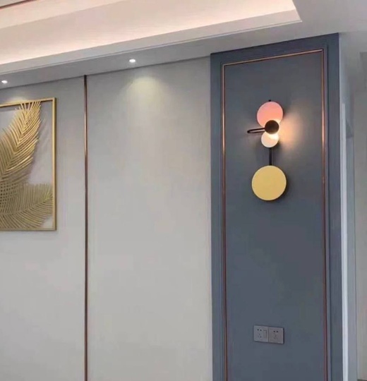 Настенный светильник, БРА HAKAN 18*55, розовый, металл, LED.