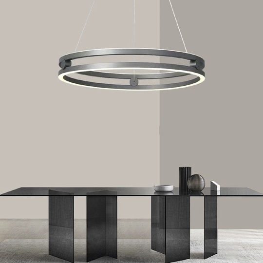 Светильник подвесной черный Elypz, металл, трос 120 см, 100*7.5 см, LED