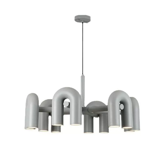 Светильник подвесной серый Elisto, металл, трос 150 см, 60*38 см, LED