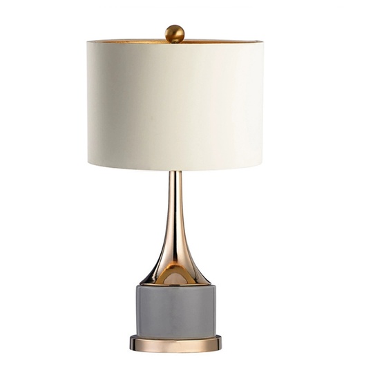 Настольная лампа CLASSIC 38*65, белый, золотой, металл.