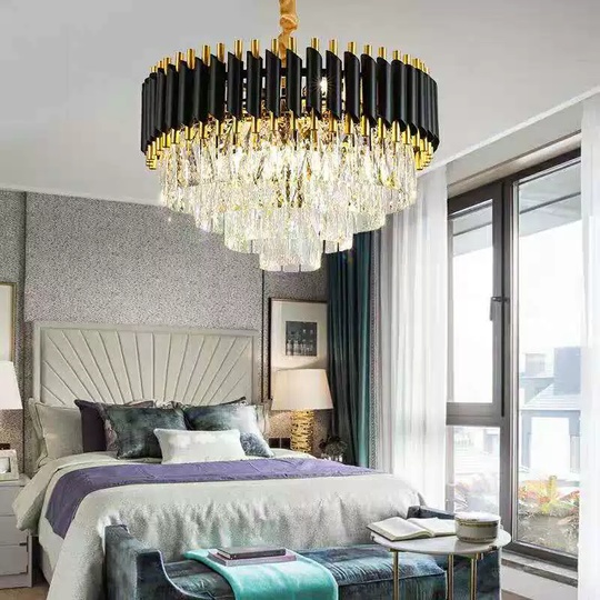 Люстра подвесная, черный, стекло, OPULENCE 75*50, металл, E14.