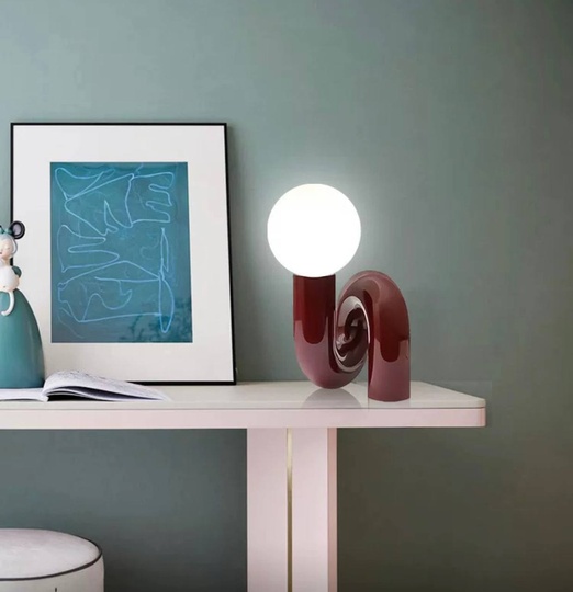 Настольная лампа ONADA 26*40, бордовый, смола.