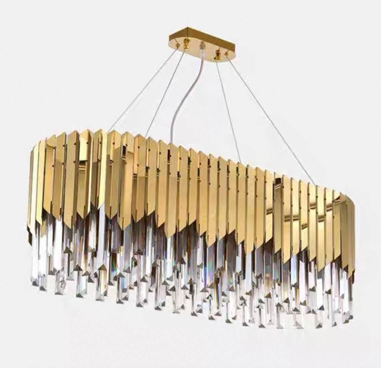 Люстра подвесная, медный, кристалл, DANA 110*32, металл, E14.