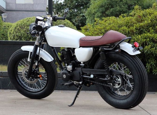 Электромотоцикл CG (Бело-Коричневый)