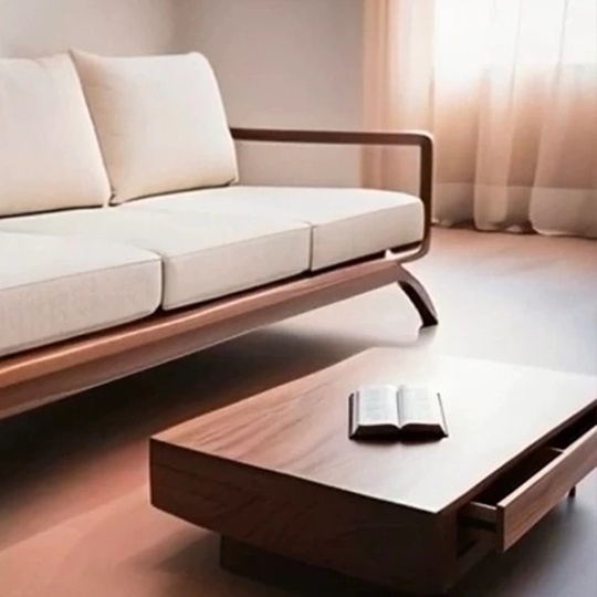 Прямой диван Eleanor ясень, ткань, 240*85*85 см