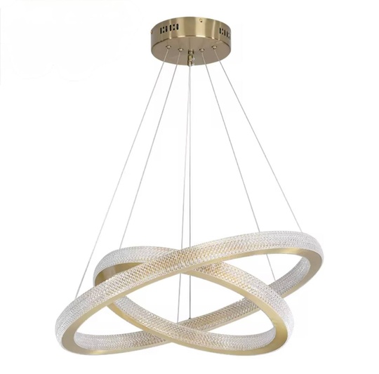 Люстра подвесная, медь, ПММА, OLAF 40*60 металл, LED.