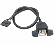 Кабель USB A - USB 2.0 10-pin M (0.3 м)