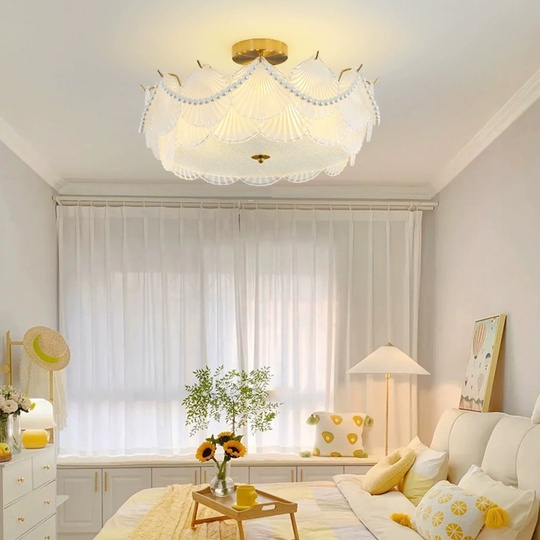 Люстра подвесная, медный, стекло, AGNESS 40*21, металл, E14.