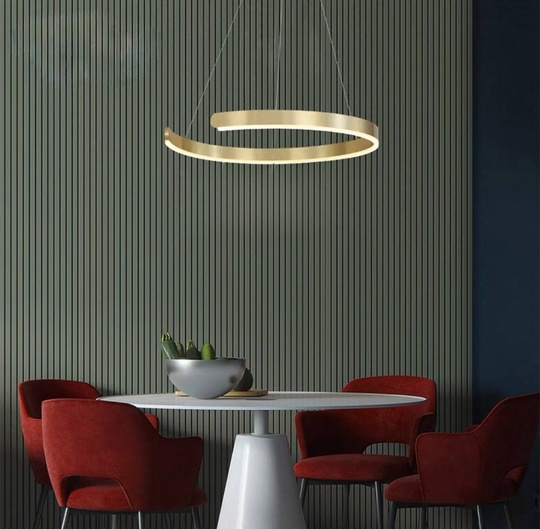 Люстра подвесная, медь, ПММА, PENNY 60*5 металл, LED.