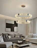 Люстра подвесная CAGDAS 150*150 бронза, кристалл, металл, LED.