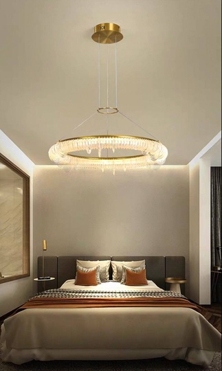 Люстра медная Elyvrin, металл, 105*12 см, светодиодная, LED