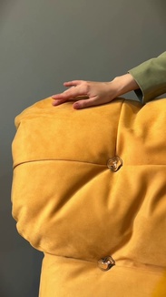 Кресло Picas, желтое, со съемной подушкой