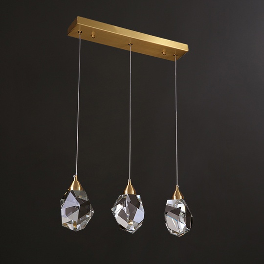 Подвесной светильник медный, 45*11*100 см. PRECIOUS BRILLIANT - Cветильник на кухню подвесной, LED, 15 Вт